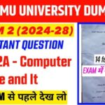 Computer science and It Minor 2 SKMU samister 2 Download notes and pdf