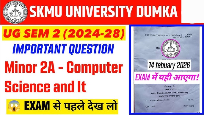 Computer science and It Minor 2 SKMU samister&hellip;